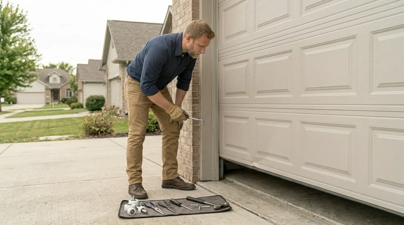 Garage door repair work in Oklahoma City, OK